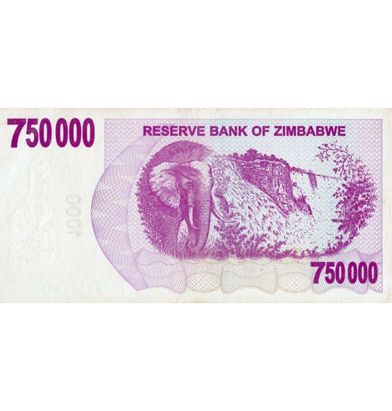Zimbabue 750.000 Dólares 2007 Pick 52